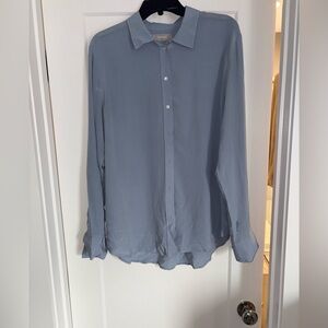 Everlane Relaxed Silk Shirt - Light Blue